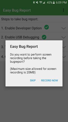 Easy Bug Report 1 تصوير الشاشة