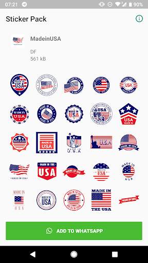 USA Stickers for WhatsApp - WAStickerApps United screenshot 1