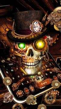 Steampunk Skull Gravity Keyboard Theme 1 تصوير الشاشة