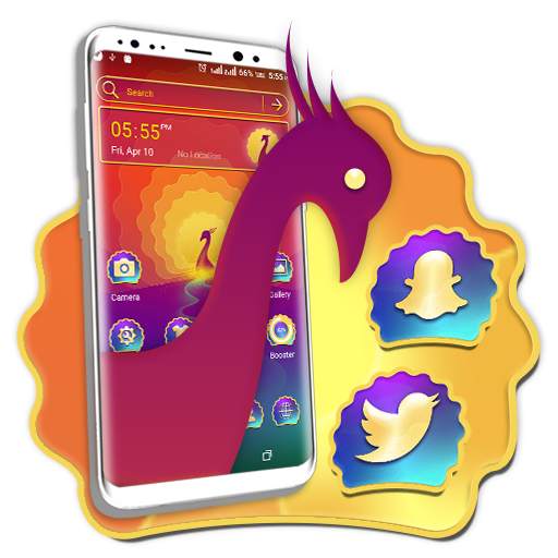 Peacock Rainbow Gradient Launcher Theme 1.0.1