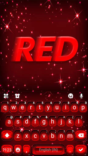 Chủ Đề Bàn Phím Red Glow 3D screenshot 5