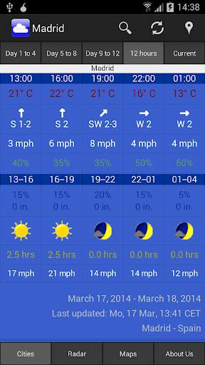 WeatherOnline Weather screenshot 2