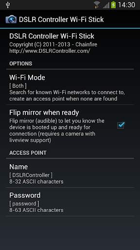 DSLR Controller Wi-Fi Stick screenshot 1