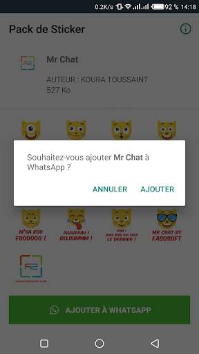 Mr Chat Pack de Sticker screenshot 3