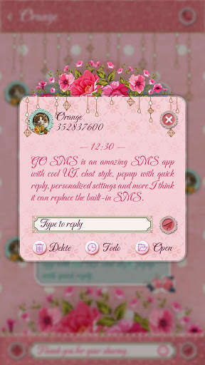 (FREE) GO SMS PRO SWEET THEME screenshot 4