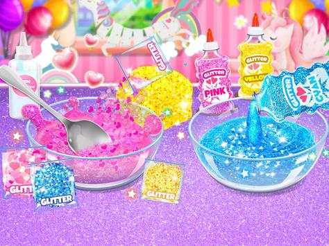 Unicorn Glitter Slime - Fluffy Slime Maker screenshot 1
