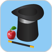 Hat and apple icon