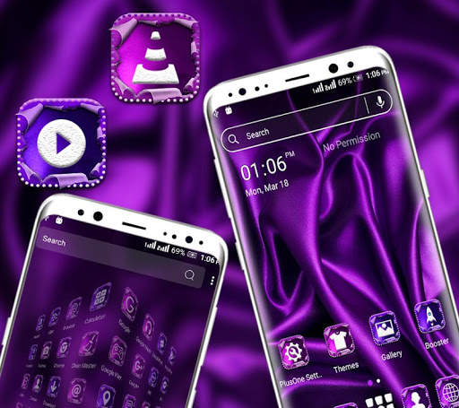 Purple Silk Launcher Theme screenshot 5