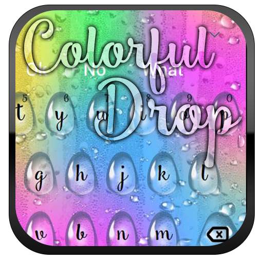 Colorful Water Drop Keyboard 10001002