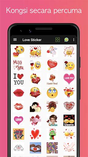 Pelekat Cinta - WAStickerApps screenshot 3
