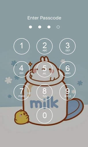 Kawaii Bunny Lock Screen screenshot 2