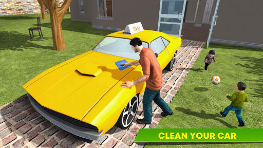 Virtual Single Dad Taxi Driver Sim screenshot 3