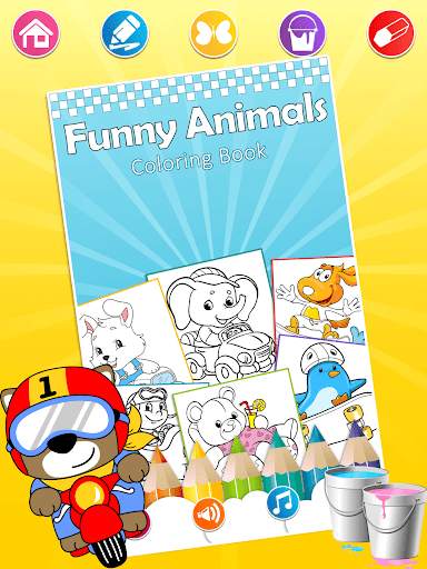 Driving Animals Coloring Pages screenshot 7