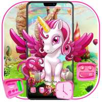 Cute unicorn theme list logo