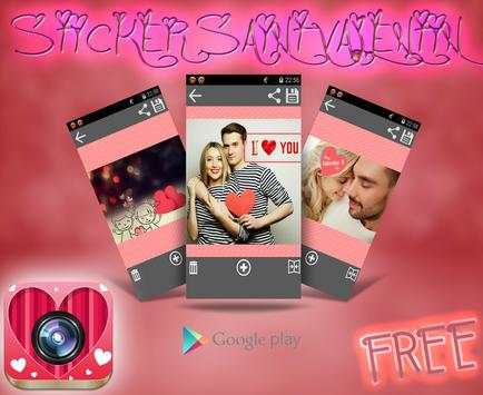 Valentine Photo Sticker 2016 screenshot 1