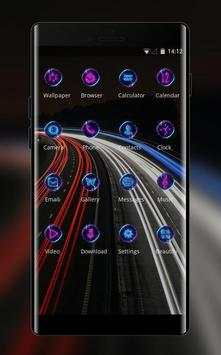 Car racing shines like a light at high speed theme screenshot 2