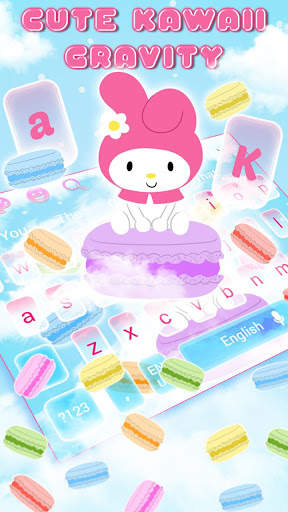 Cute Kawaii Gravity Keyboard Theme screenshot 1
