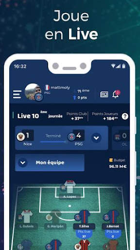 FanLive : jeu de fantasy league football & mercato screenshot 4