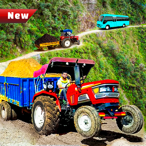 Tractor Trolley Hill Driving Farming Sim 3D Games icon