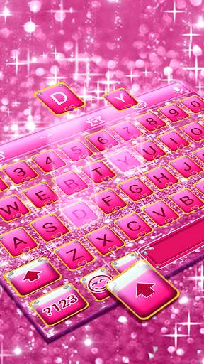 Pink Bow Glitter Keyboard Theme स्क्रीनशॉट 4
