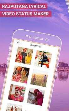 Rajputana Photo Lyrical Video Status Maker screenshot 1
