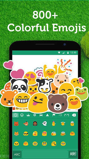 Green Keyboard Theme - Emoji&Gif screenshot 2