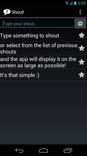 Shout! screenshot 1