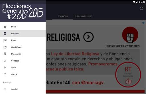 Elecciones Generales 2015 20D screenshot 9