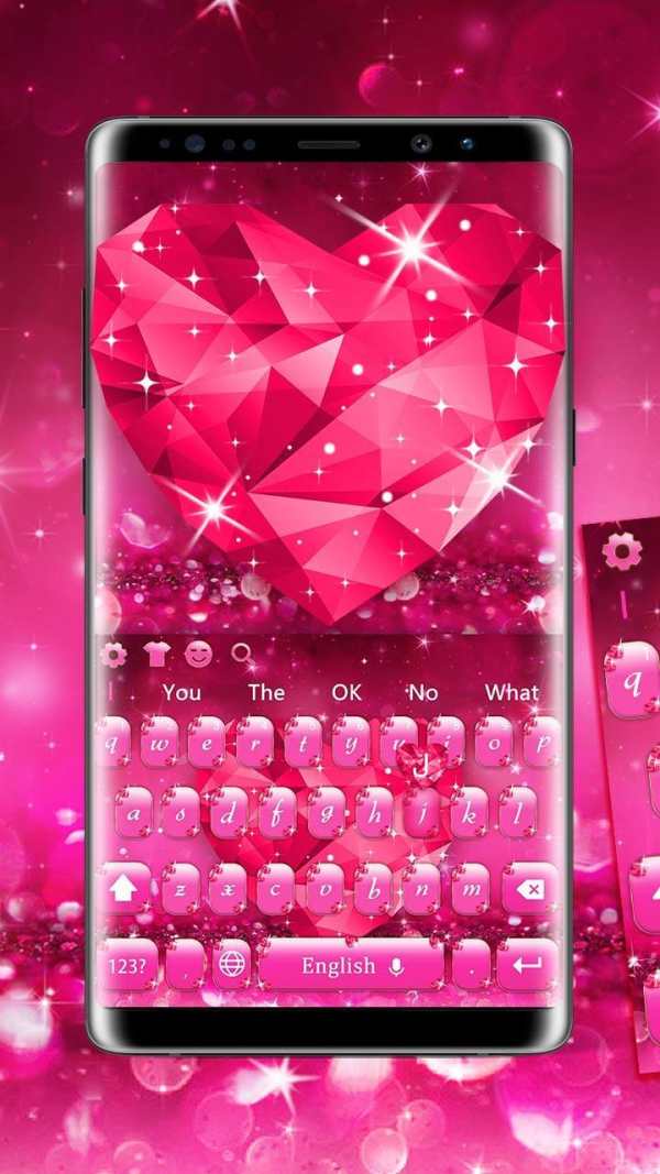 Shiny Romantic Red Heart Keyboard screenshot 1