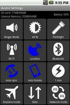 Andro Settings screenshot 1