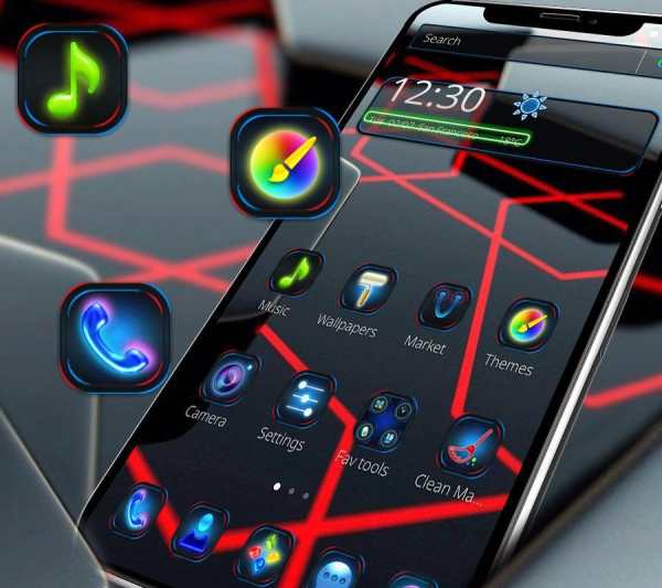 Classy Neon Hi-Tech Theme screenshot 2