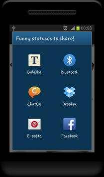 Funny statuses to share! :) screenshot 2