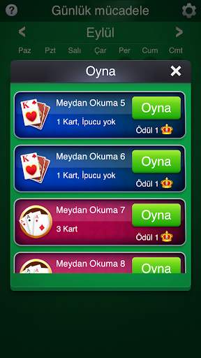 Solitaire: Günlük mücadele screenshot 2