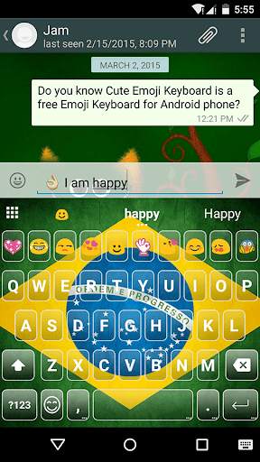 Brazil Emoji Keyboard Theme screenshot 5