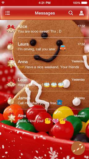Christmas Emoji Keyboard Skin स्क्रीनशॉट 4