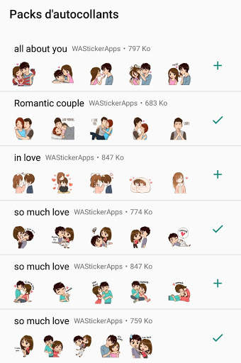 Funny Couple In Love stickers - WAStickerApps स्क्रीनशॉट 1