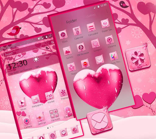 Pink Lovely Heart Theme screenshot 3