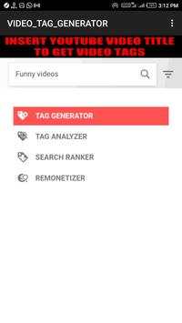 YOUTUBE VIDEOS TAGS GENERATOR - RAPIDTAGS screenshot 2