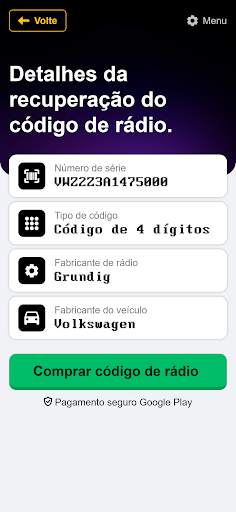 Calculadora de código de rádio screenshot 4