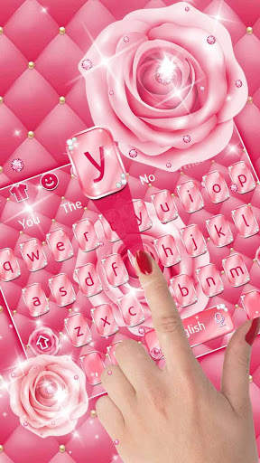 Pink Rose Diamond Keyboard screenshot 1