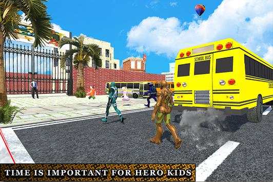 Sopir Bus Sekolah Super Hero Kids screenshot 4