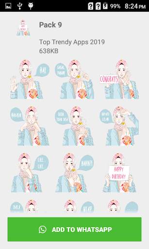 New Hijab girl Stickers 2020 screenshot 6