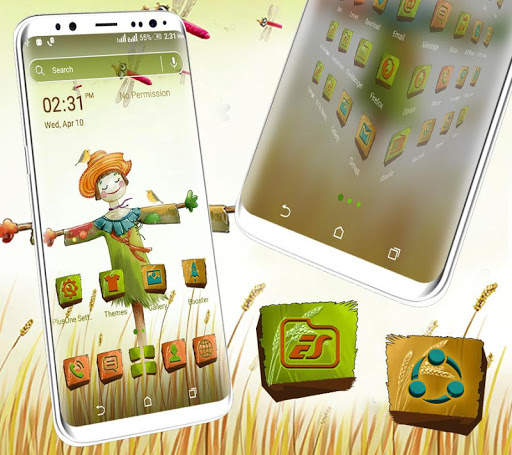 Cute Scarecrow Launcher Theme screenshot 4