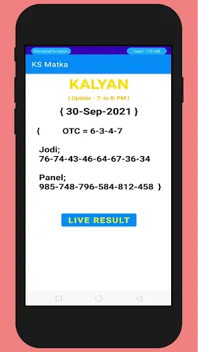Kalyan Satta Matka OTC Result | kalyan chart free screenshot 3