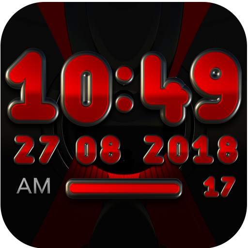 RED ABYSS Digital Clock Widget icon