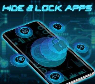 Neon Blue Tech Launcher screenshot 5