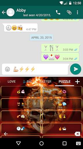 Fire Skull EmojiKeybaord Theme screenshot 5