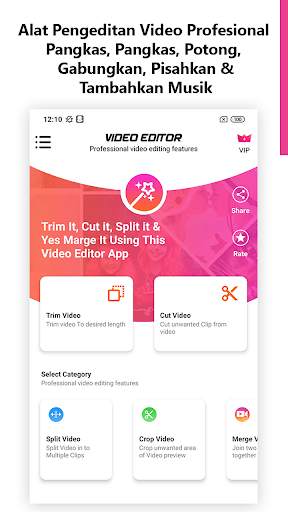 Editor Video - Pangkas, Potong, Gabungkan, Musik screenshot 1