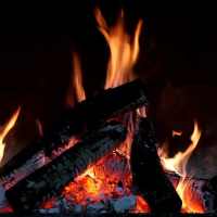 Beautiful night fire logo