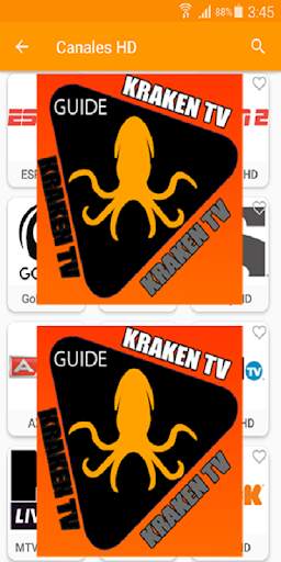 Kraken TV live gratis channels guide screenshot 1